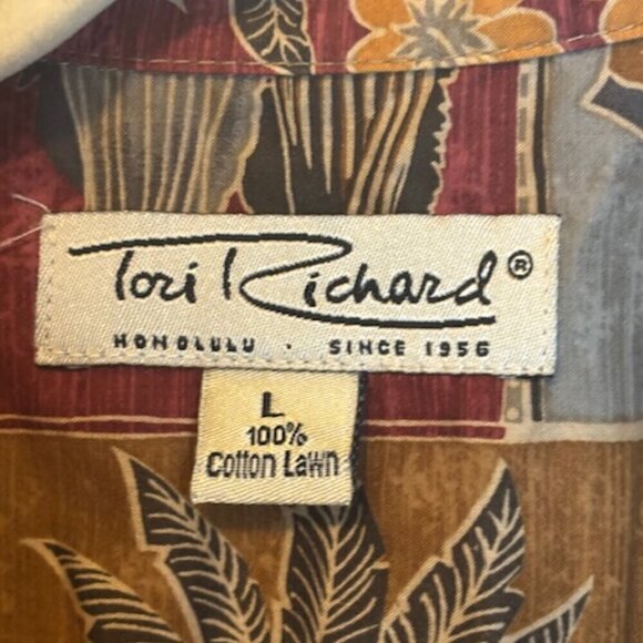 Tori Richard‎ Shirt Men's Size Large Fish Turtles Casual - Picture 3 of 3